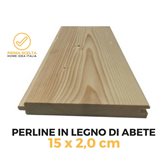 Perline mis. 2 x 15 cm in legno di Abete - Offerta - Lunghezza : 1,5 mt