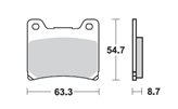 SET PASTIGLIE POSTERIORI SINTERIZZATE SBS 555 LS PER YAMAHA TDM 850 1992/2001