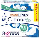 Cotone Bio Notte Con Ali Lines 8+2 Pezzi