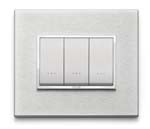 Placca Vimar Eikon Evo Alluminio Grigio Next  4 moduli 21654.02