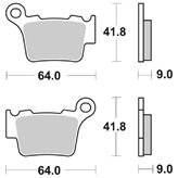 SET PASTIGLIE POSTERIORI SINTERIZZATE SBS 791 RSI PER KTM SX 125 (2T) 2011/2012