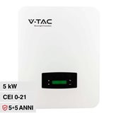 V-Tac VT-6607105 Inverter Fotovoltaico Monofase Ibrido On-Grid / Off-Grid 5kW IP65 Certificato CEI 0-21 - SKU 11819 - Garanzia : 5 Anni