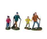 Lemax Father and daughter hikers, set of 4