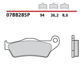 SET PASTIGLIE FRENO POSTERIORI SINTERIZZATE BREMBO 07BB28SP PER BMW HP2 MEGAMOTO 1200