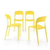 Mobili Fiver, Amanda chairs, set of 4, Yellow,