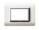 Placca AVE  44PY07BLC "Tecnopolimero Sistema 44" 7 moduli bianco Ral 9010