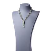 Collana Corta con Pendente Corno in New Jade