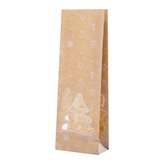 Sacchetto per Alimenti Finestra Albero Natale Avana cm8+5x24