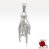 Silver Hand Pendant Italian Mano Cornuto - Lenght of the Chain : No Chain