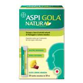 Aspi Gola Natura - Sciroppo per tosse e mal di gola - Gusto Limone e Amarena - 16 Bustine