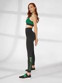 Legging Superslim Sport con scritta BeGood - Colori : Nero-Giallo- Taglia : M