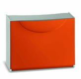 Scarpiera in plastica - Capacità 3 paia - Arancio/Grigio - Colore : Arancio/grigio, Larghezza (cm) : 51, Profondità (cm) : 19, Altezza (cm) : 39, Set da : 1