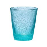 Kaleidosmilano Bicchieri Acqua Tumbler Drink 6 pezzi Surf diametro 9xh10 cm - 300 cc in vetro soffiato adatto alla lavastoviglie colore azzurro