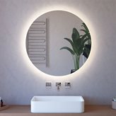 Specchio tondo 90 cm a filo lucido con illuminazione perimetrale a LED