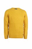 Coveri Collection Pullover uomo girocollo a trama lavorata - L / Blu