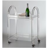 Vesta Carrello portavivande in Plexi trasparente LIKE WATER con ruote piroettanti 63x44xh86 cm