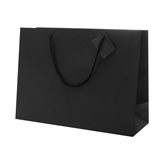 Shopper Carta Lusso Tag & Foro Nero cm24+14x19,5