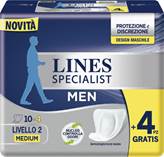 Lines Specialist Men Livello 2 Medium Assorbente Maschile 14 Pezzi