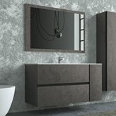 Mobile bagno sospeso da 110 cm effetto pietra Oxid