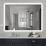 Specchio bagno 50x70 cm illuminazione perimetrale e installazione reversibile