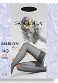 Marilyn Calze Autoreggenti 140 Den Sheer Solidea® Colore Nero Taglia 3-ML