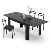 Tavolo allungabile Cucina, Easy, 140(220)x90 cm, Nero Frassino