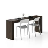 Tavolo da pranzo Evolution 180x40, Noce Scuro con Due Gambe