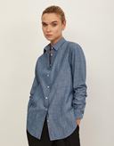 Camicia Blue jeans Cotone Tinta Unita