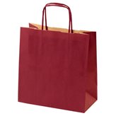 Shopper Carta Kraft Colorata Bordeaux cm40+12x36