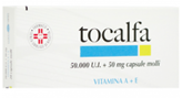 Tocalfa 50000 UI + 50mg Vitamina A + E  Integratore Alimentare 20 Capsule Molli