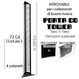 Graepel spa Porta CD , DVD e Blu-ray Rach Tower h 150 cm nero