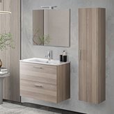 Mobile bagno sospeso 80 corda con pensile 145 lavabo e specchio | Miami