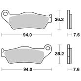 SET PASTIGLIE FRENO ANTERIORI SINTERIZZATE SBS 671 RSI HUSQVARNA CR 125 (2T) 2000-2010