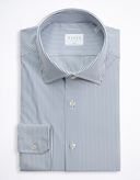 Camicia Collo italiano aperto Righe Twill Blu navy