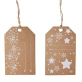 Tag Christmas Kraft con Cordino Mix cm5x8