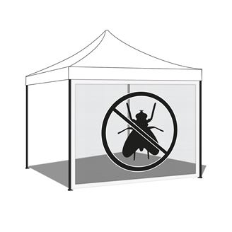 Frankystar Telo Zanzariera Da 300X200H Cm Per Gazebo Da Giardino-Bianco