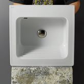 Lavabo/lavapanni in ceramica 52x50 SIL rettificato