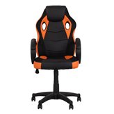 Poltrona Gaming Gioco Imbottita Ecopelle Ragazzi Ufficio Ergonomica Nero Arancio