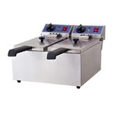 [OFFERTA] Friggitrice Elettrica professionale doppia in acciaio inox per Pub Bar Ristoranti da banco 6+6 lt