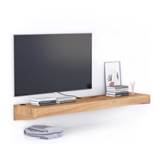 Porta Tv sospeso Evolution 180x40, Rovere Rustico con Caricatore Wireless