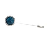 Spillone cravatta uomo con Swarovski Bianco e Blu 015AB