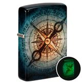 Zippo Premium Accendino a Benzina Ricaricabile e Antivento con Fantasia Compass Ghost - mod. 48562