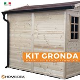 Gronda per casetta (varie misure per tutte le casette in legno) - Misura gronda : 222 - 259 cm ( € 165,00 )