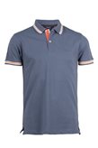 Coveri Collection Polo uomo elasticizzata con bordi a contrasto - XXL / Azzurro