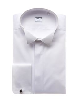 Camicia Collo diplomatico Tinta Unita Tela Bianco