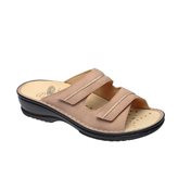 Scholl® Carlen Ciabatta Donna Simil Nubuck + Glitter Plantare Bioprint® Colore Beige Misura 39