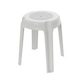 Sgabello Bagno multiuso impilabile in plastica Bianco 35 x 45 cm