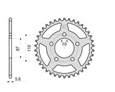 ALUMINIUM-KETTENRAD FÜR KETTE 520 SUZUKI GLADIUS 650 2009-2016 - Zähne : 43 Zähne