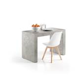 Tavolo da pranzo Evolution 120x60, Grigio Cemento con Due Gambe