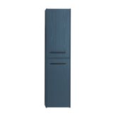 Colonna bagno sospesa 140 cm blu effetto legno 2 ante soft-close Sofia